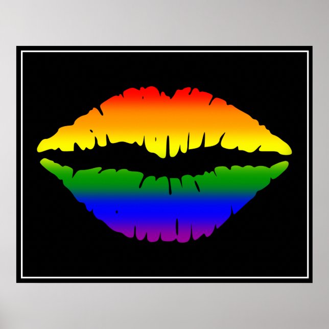 Rainbow Läppar Poster (Framsidan)
