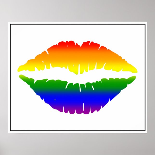 Rainbow Läppar Poster (Framsidan)