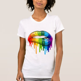 Rainbow läppar T-Shirt