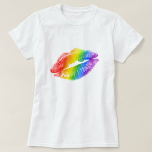 Rainbow Läppar T-Shirt