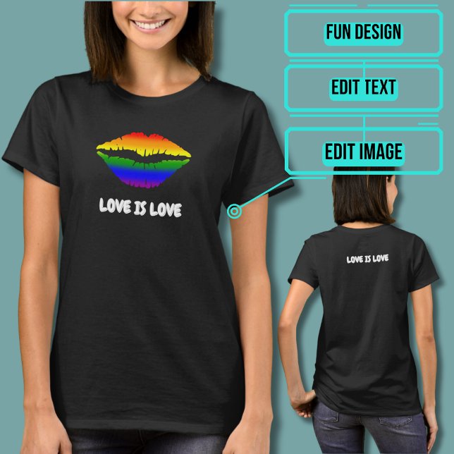 Rainbow Läppar Tee (Please enjoy our design and see the others in the collection.)