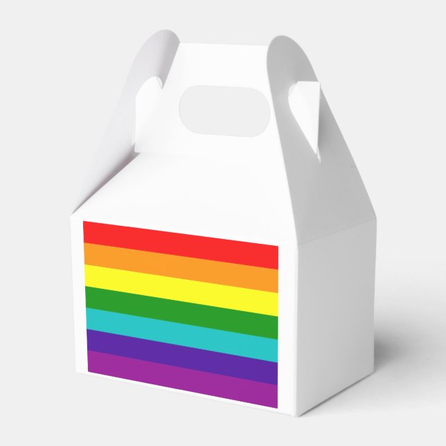 RAINBOW LARGE GIFT BAG FAVOR BOX PRESENTASKAR (Framsidan Sidan)