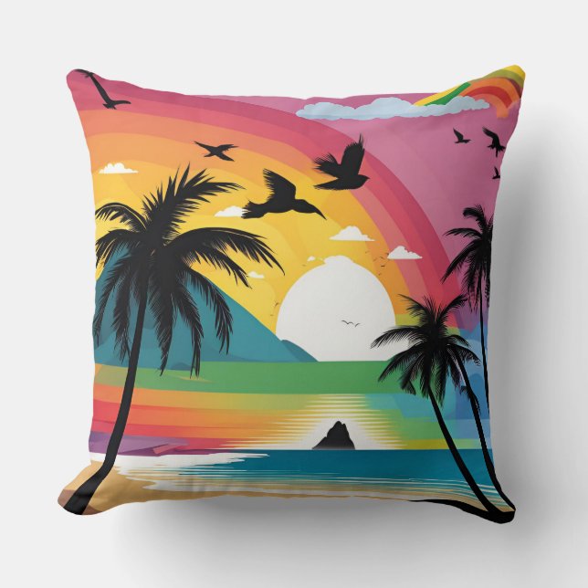 Rainbow Large Kudde (Framsida)