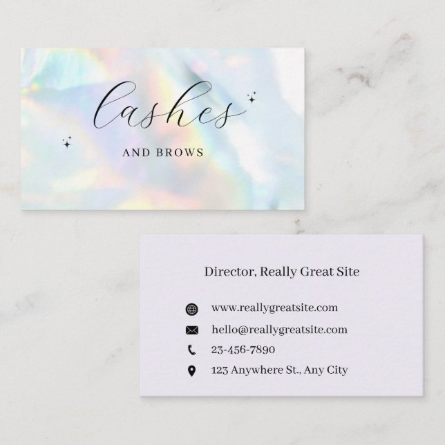  Rainbow Lash & Brow Business Card | Ed Visitkort (Fram/baksida)