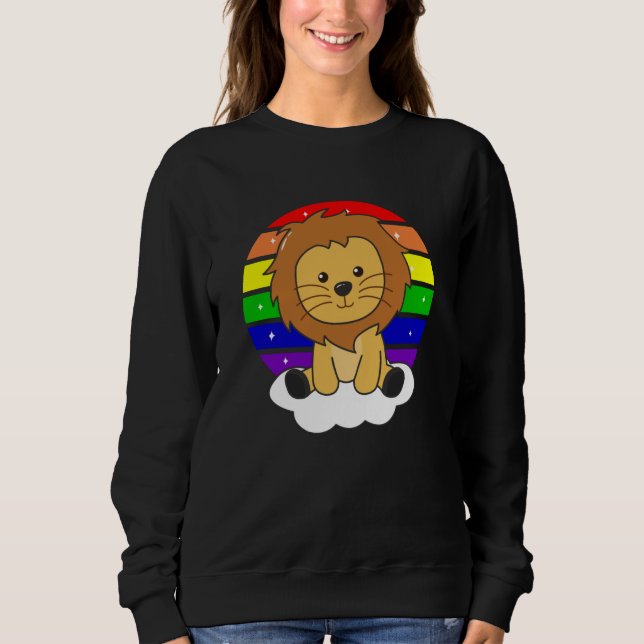 Rainbow Lejon Sweet Lejon För barn Predator T Shirt (Framsida)