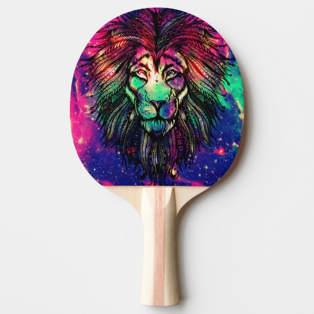 Rainbow Lejonare Hipster Galaxy Pingisracket (Framsidan)