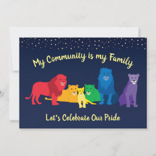 Rainbow Lejont Pride LGBT Pride Party Inbjudningar