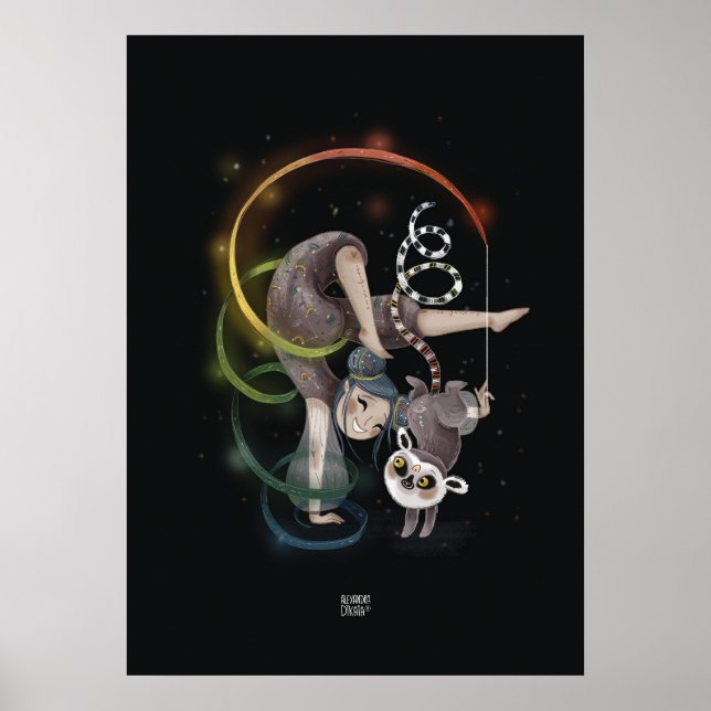 RAINBOW LEMUR av Alexandra Dikaia Poster (Framsidan)