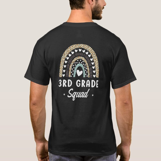 Rainbow Leopard 3:e Klass Back to school-lärarna T Shirt (Baksida)