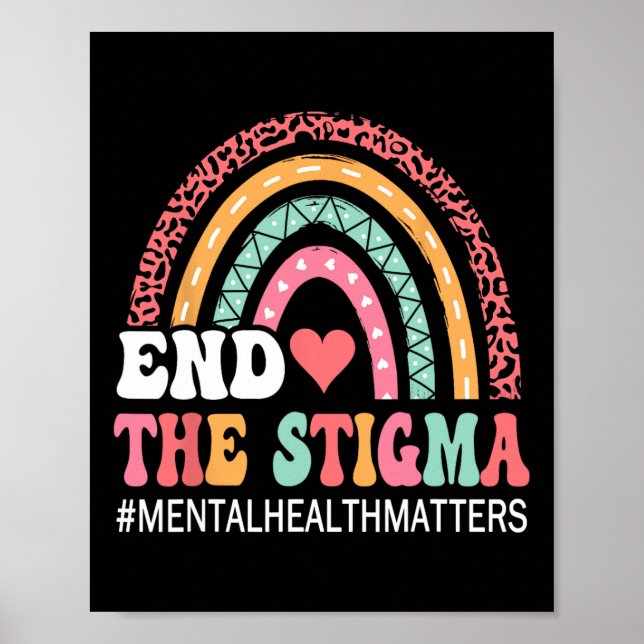 Rainbow Leopard avslutar Stigma Mental Health Prob Poster (Framsidan)