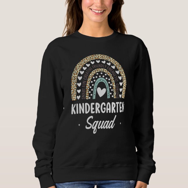 Rainbow Leopard Kindergarten Back to school Teache T Shirt (Framsida)