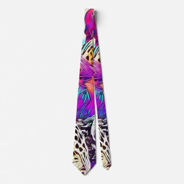 Rainbow leopard Neck Tie Slips (Framsida)
