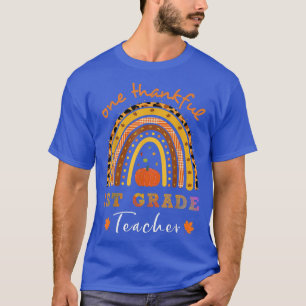 Rainbow Leopard One Thankful 1st Klass Teacher Tha T Shirt