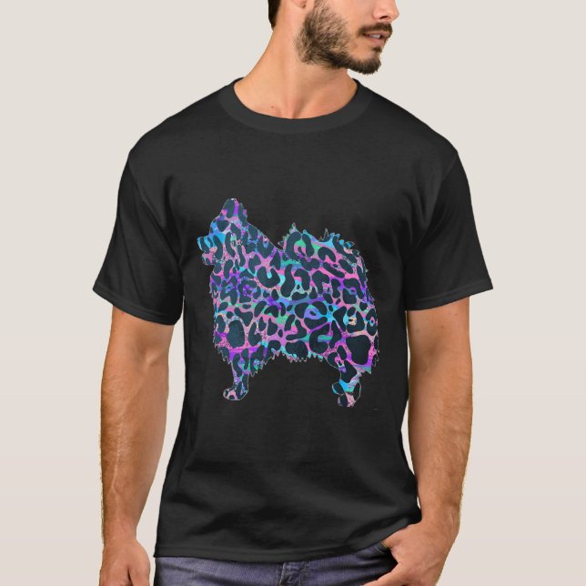 Rainbow Leopard Pommanian T Shirt (Framsida)