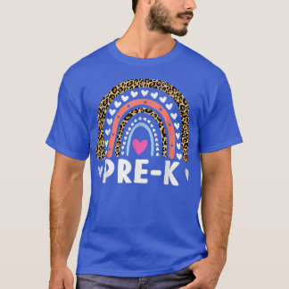 Rainbow Leopard Prek Back to school Teacher Studen T Shirt