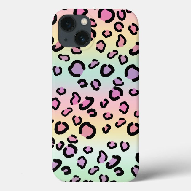 Rainbow Leopard Print Aesthetic Cheetah Mönster (Baksida)
