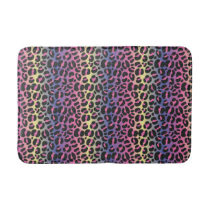Rainbow Leopard Print Badrumsmatta