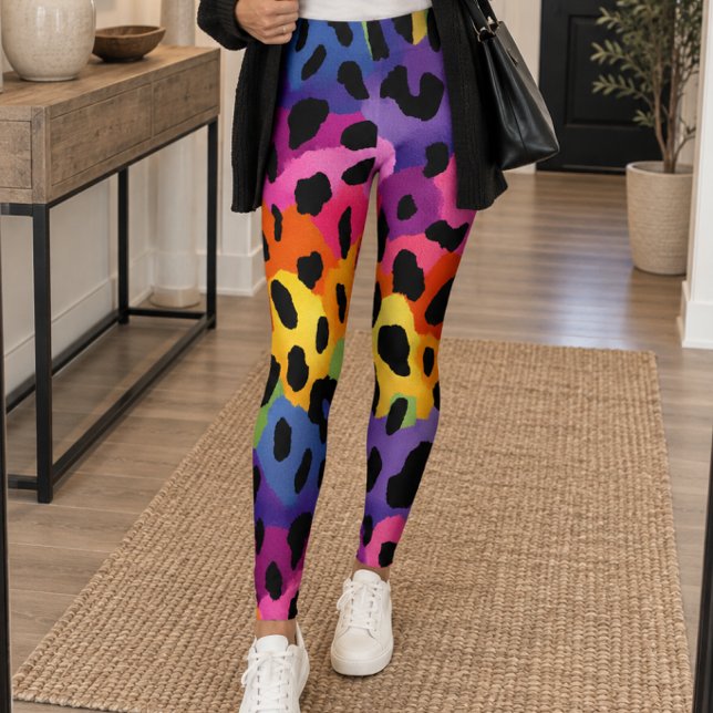 Rainbow Leopard Print Leggings (Skapare uppladdad)