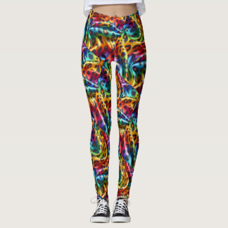 Rainbow Leopard Print Leggings | Psychedelic