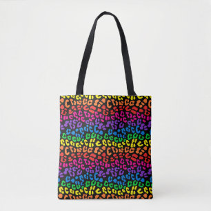 Rainbow Leopard Print Tygkasse