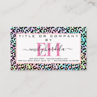 Rainbow Leopard Social Media Visitkort