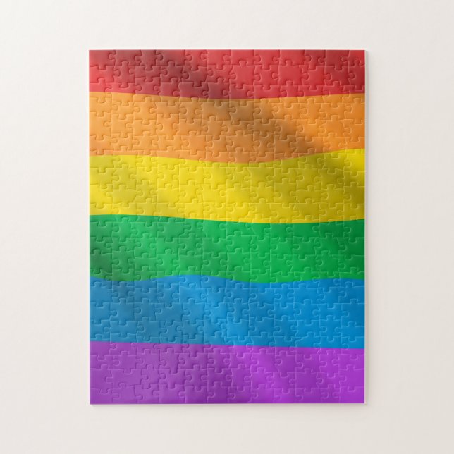 Rainbow LGBT Flagga Jigszawa Puzzle - Pride Puzzle Pussel (Vertikal)