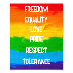 Rainbow LGBT Flagga Photo Print Gay Lesbisk Prid Fototryck