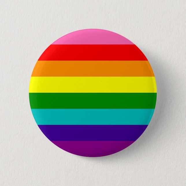 Rainbow LGBT gay flagga Button Knapp (Framsida)
