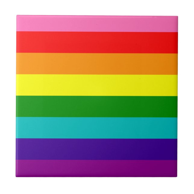 Rainbow LGBT gay flagga Ceramic Tile Kakelplatta (Framsidan)