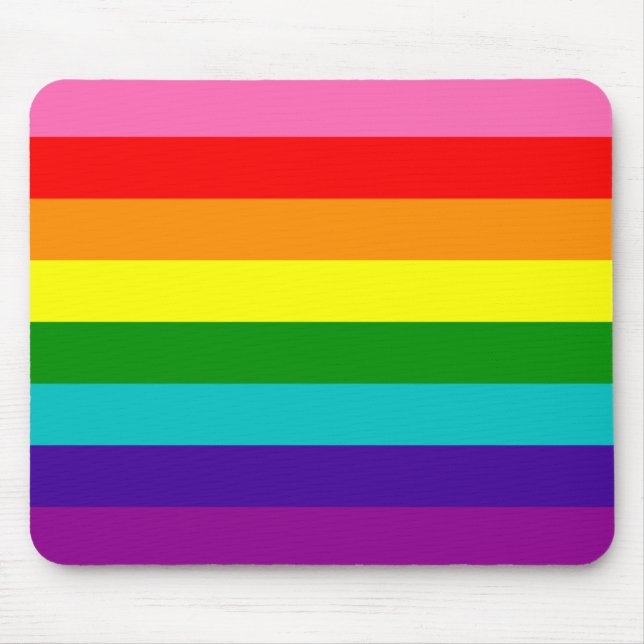 Rainbow LGBT gay flagga Mousepad Musmatta (Framsidan)