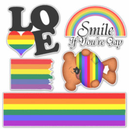 Rainbow LGBT Gay pride Collection Klistermärken