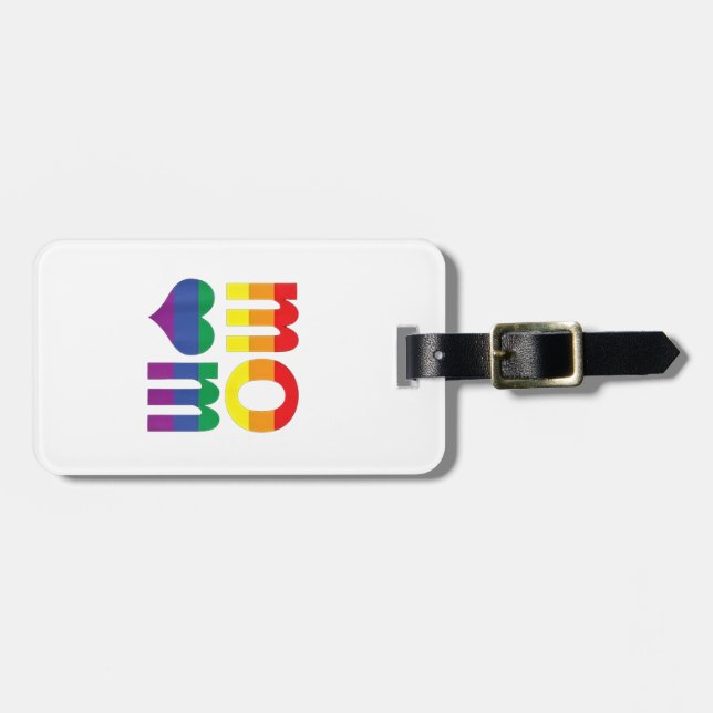 Rainbow LGBT Pride Month Mors dag LGBT Bagagebricka (Horisontell Framsida)
