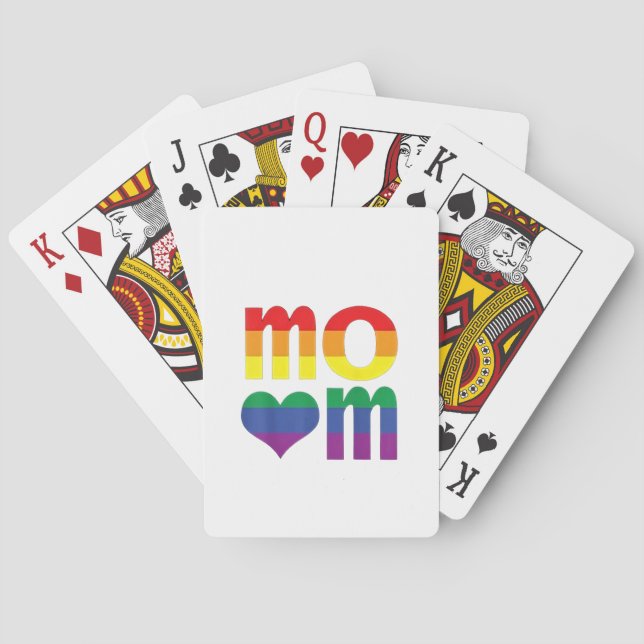 Rainbow LGBT Pride Month Mors dag LGBT Casinokort (Baksidan)
