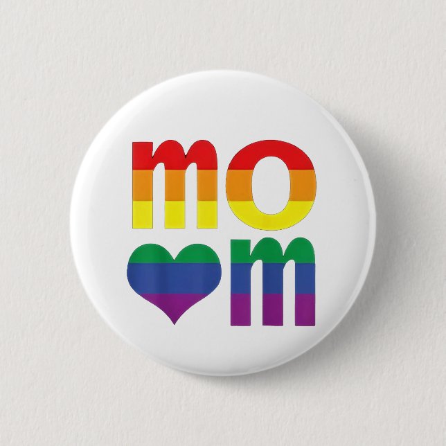 Rainbow LGBT Pride Month Mors dag LGBT Knapp (Framsida)