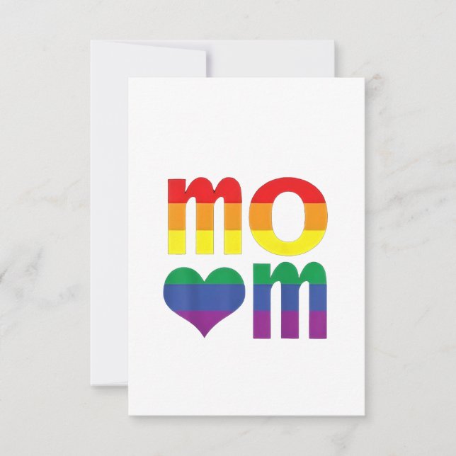 Rainbow LGBT Pride Month Mors dag LGBT Tack Kort (Framsida)