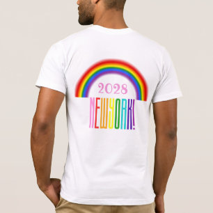 Rainbow LGBTQ Add Year eller Text New York-Pride T Shirt