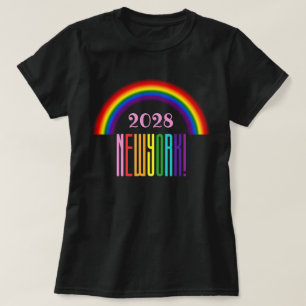 Rainbow LGBTQ Add Year eller Text New York-Pride T Shirt