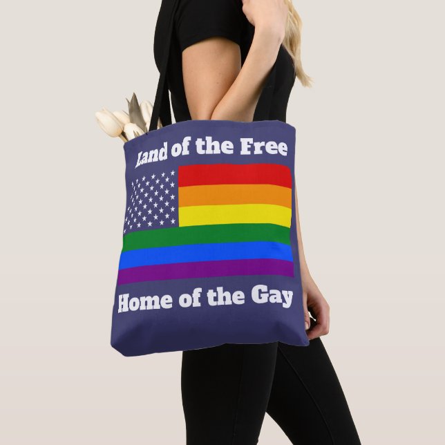 Rainbow LGBTQ American Pride Diversity Flagga Tygkasse (Närbild)