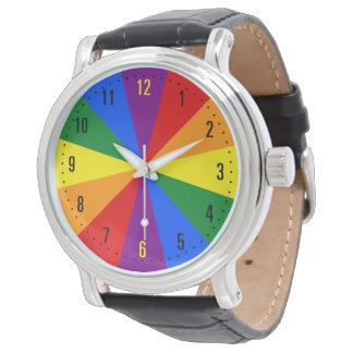 Rainbow LGBTQ American Pride Diversity Star Burst Armbandsur