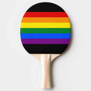 Rainbow LGBTQ+ Flagga Ping Pong Paddle Fladdermus  Pingisracket