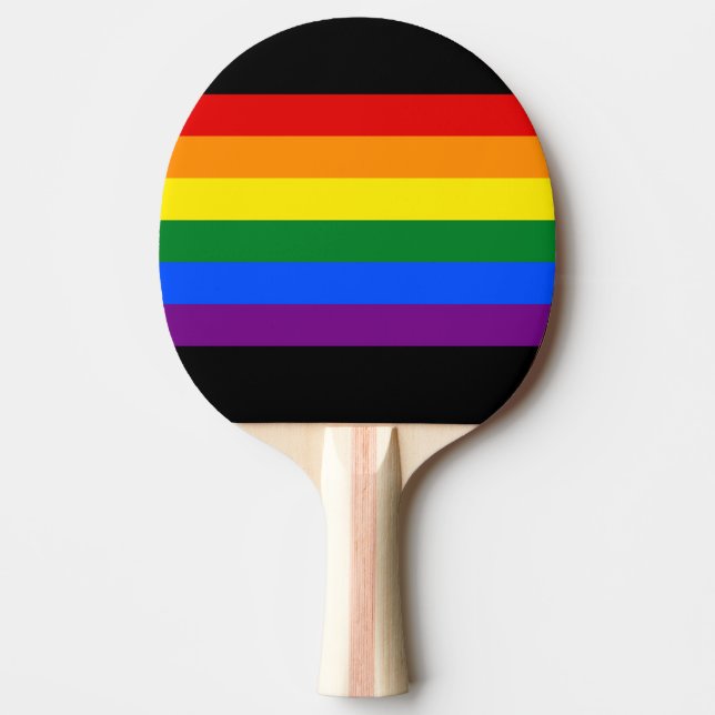 Rainbow LGBTQ+ Flagga Ping Pong Paddle Fladdermus  Pingisracket (Framsidan)