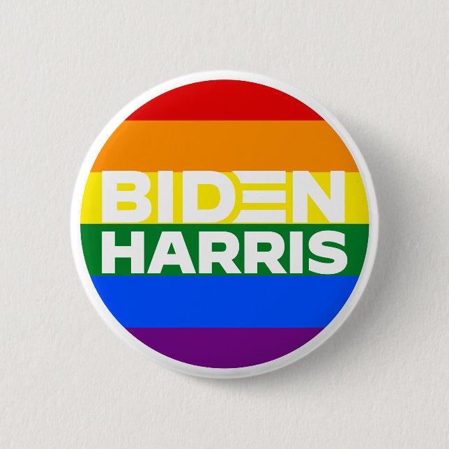 Rainbow LGBTQ Joe Biden Kamala Harris 2020 Knapp (Framsida)