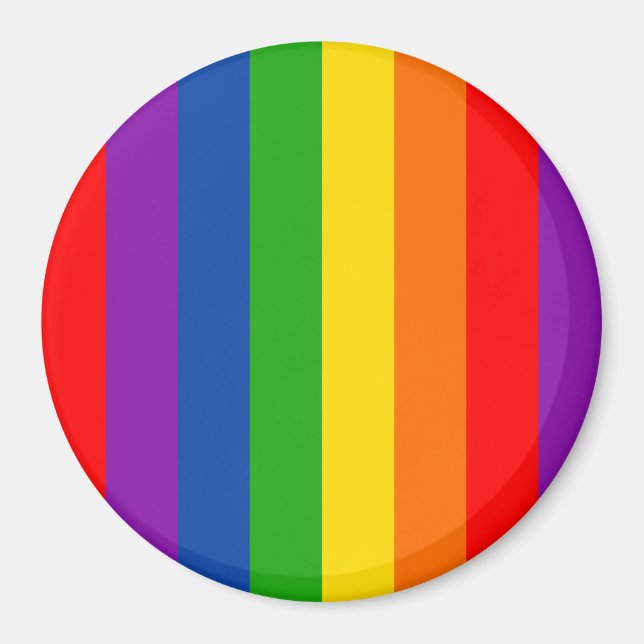 Rainbow LGBTQ+ Pride Flagga, Gay pride Färg Magnet (Framsidan)