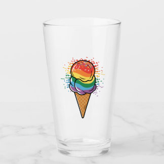 Rainbow LGBTQ+ Pride Ice Cream Glaskopp