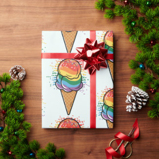 Rainbow LGBTQ+ Pride Ice Cream Presentpapper