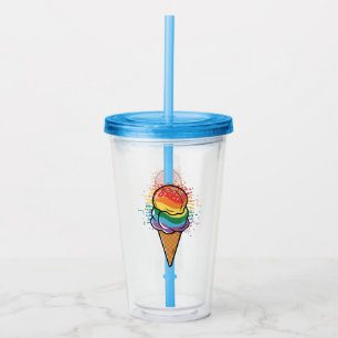 Rainbow LGBTQ+ Pride Ice Cream Take Away Mugg