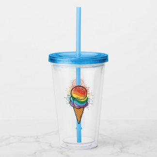 Rainbow LGBTQ+ Pride Ice Cream Take Away Mugg