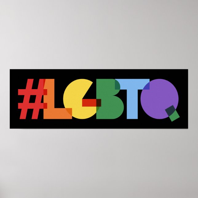 Rainbow #LGBTQ-text Poster (Framsidan)