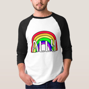 Rainbow LGBTQIA+ Ally Flagga för Pride T Shirt