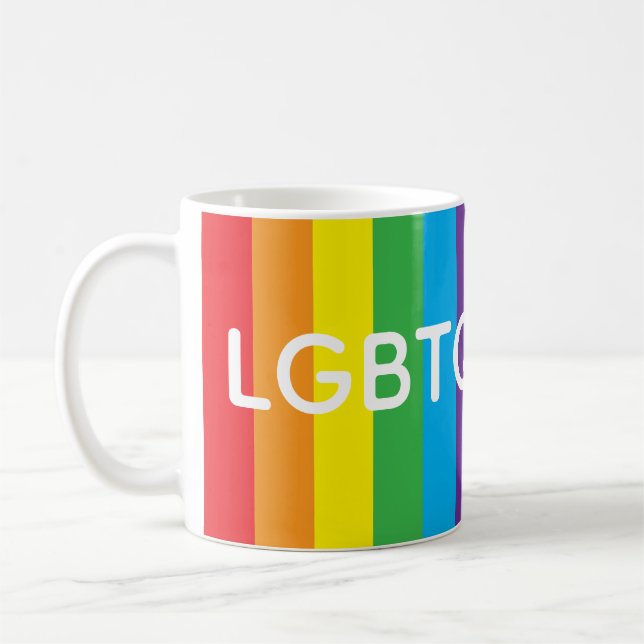 Rainbow "LGBTQIAPN+" Mug Kaffemugg (Vänster)